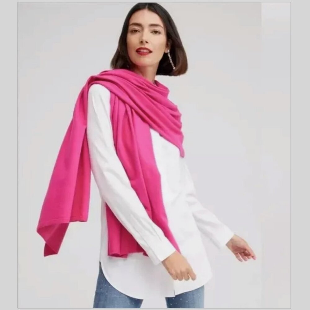 NEW Chico's Travel Wrap Hot Pink Gorgeous! Perfect for Travel